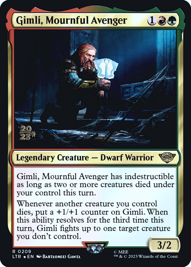 Gimli, Mournful Avenger - Foil - Prerelease Promo