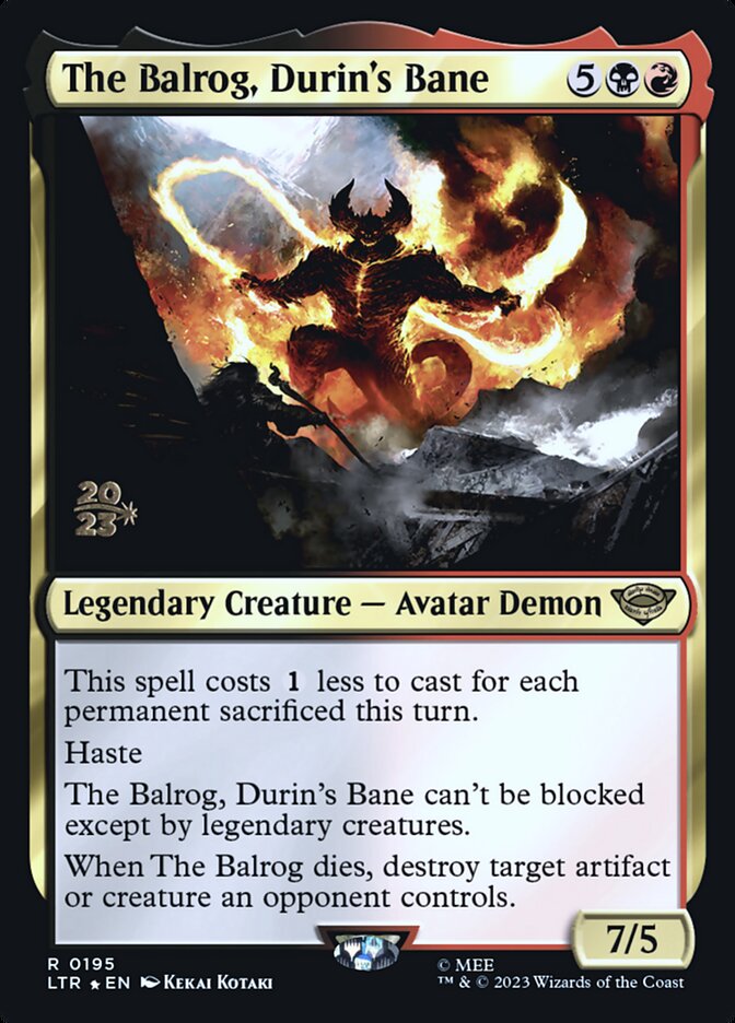 The Balrog, Durins Bane - Foil - Prerelease Promo