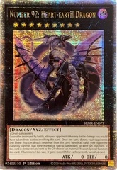 Number 92: Heart-eartH Dragon - BLMR-EN077 - Quarter Century Secret Rare - 1st Edition