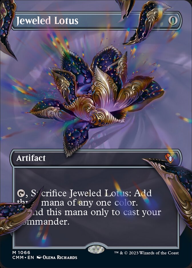 Jeweled Lotus - Textured Foil - Borderless