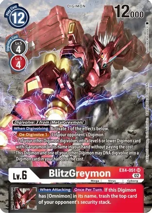 BlitzGreymon - EX4-051 - SR (Alternate Art)