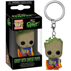 Pop Keychain Marvel I Am Groot Groot W/ Cheese Puffs