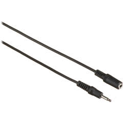 Williams Sound WCA 007 3.5mm Male TS to 3.5mm Female TS Mic Extension Cable with Mic Clips (12')