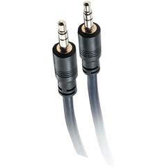 C2G 3.5mm TRS Male to 3.5mm TRS Male Plenum CMP-Rated Cable with Low-Profile Connectors (Black, 50')