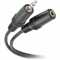 C2G 3.5mm TRS Male to 3.5mm TRS Female Extension Cable (Black, 1.5')