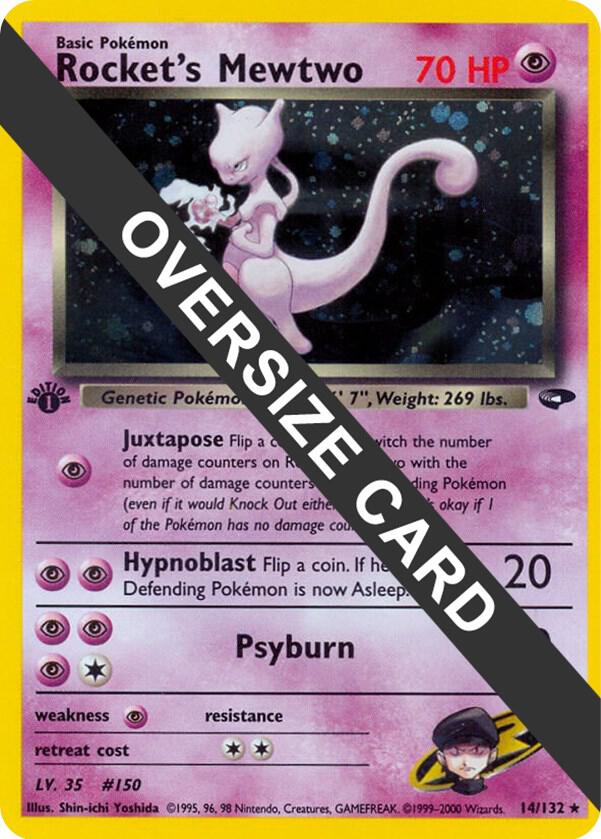 Rockets Mewtwo - 14/132 - Oversized Promo