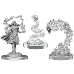 D&D Nolzur's Marvelous Miniatures: W21 Dark Spellcaster & Flameskulls