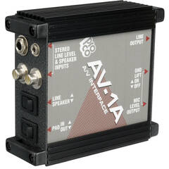 Pro Co Sound AV1 Audio/Video High to Low Impedance Interface Box for Portable Recorder and Film Projector Connection to Balanced PA Mic Inputs