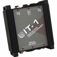 Pro Co Sound IT1 Isolation Transformer Box for Line Level Outputs from Mixers, Crossovers and other Equipment