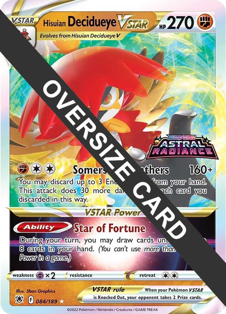Hisuian Decidueye VSTAR - 084/189 - Oversized Promo