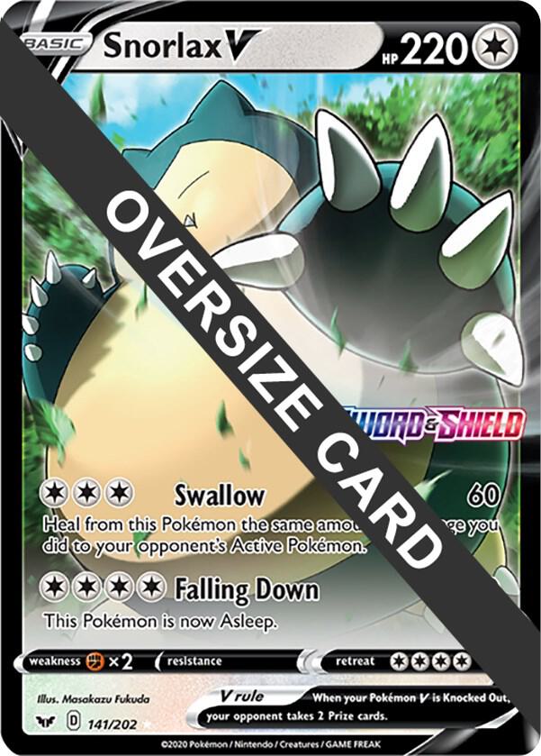 Snorlax V - 141/202 - Oversized Promo