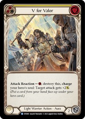 V for Valor (Yellow) - Rainbow Foil