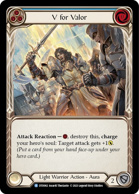 V for Valor (Blue)
