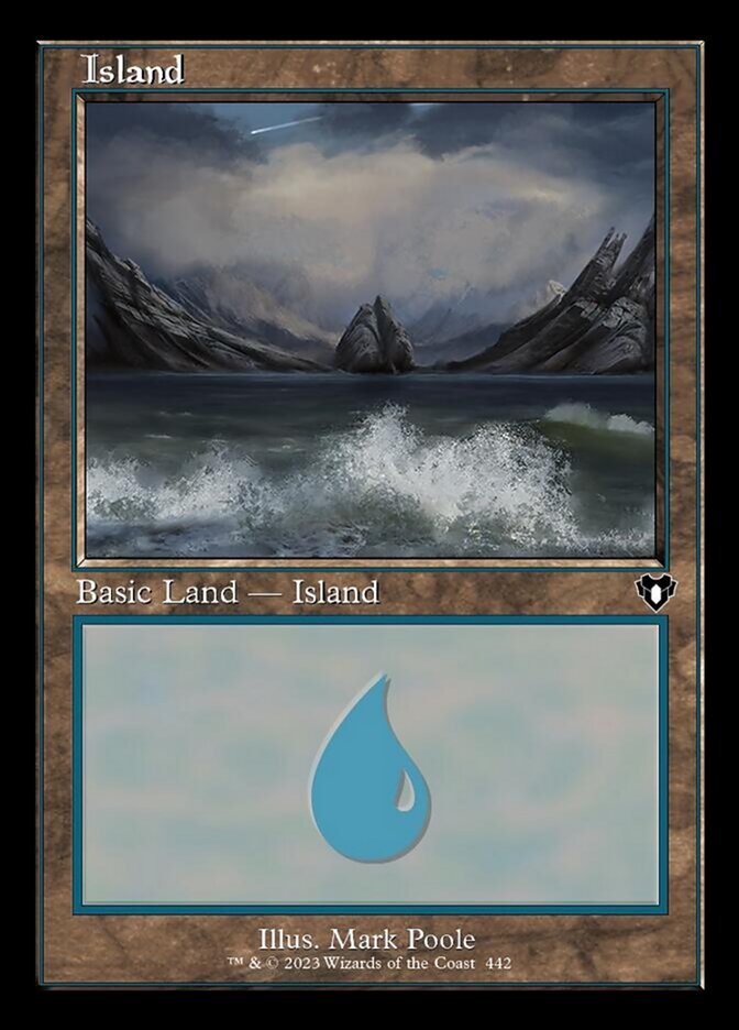 Island (0442) - Foil  - Retro Frame