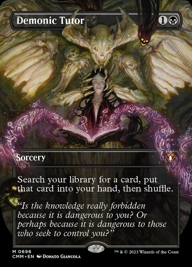 Demonic Tutor (0696) - Borderless