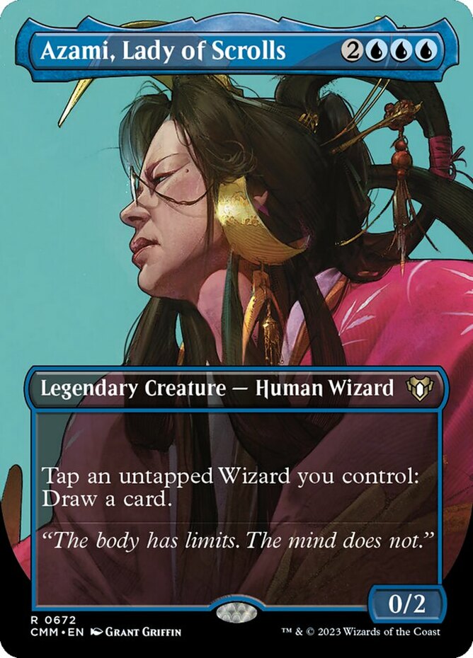 mtg borderless profile cards 1x (672) Azami, Lady of Scrolls