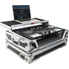 ProX XS-DDJ800 WLT Flight Case with 1 RU Rackspace and Wheels for Pioneer DJ DDJ-800 (Silver on Black)