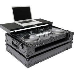 Magma Bags DJ Controller Workstation Road Case with Wheels for DDJ-REV7 (Black on Black)