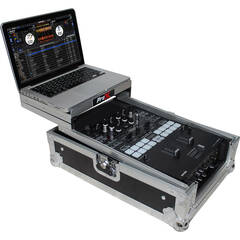 ProX XS-DJMS9LT Flight Case with Sliding Laptop Shelf for Pioneer DJM-S9 Mixer (Silver on Black)