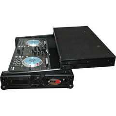 ProX Flight Case with Shelf for Numark Mixtrack 3 / Pro 3 / Platinum Controller (Black on Black)