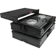 ProX X-DDJSB3 LTBL Flight Case with Shelf for Pioneer DDJ-FLX4, DDJ-SB3, DDJ-400 Controllers (Black on Black)