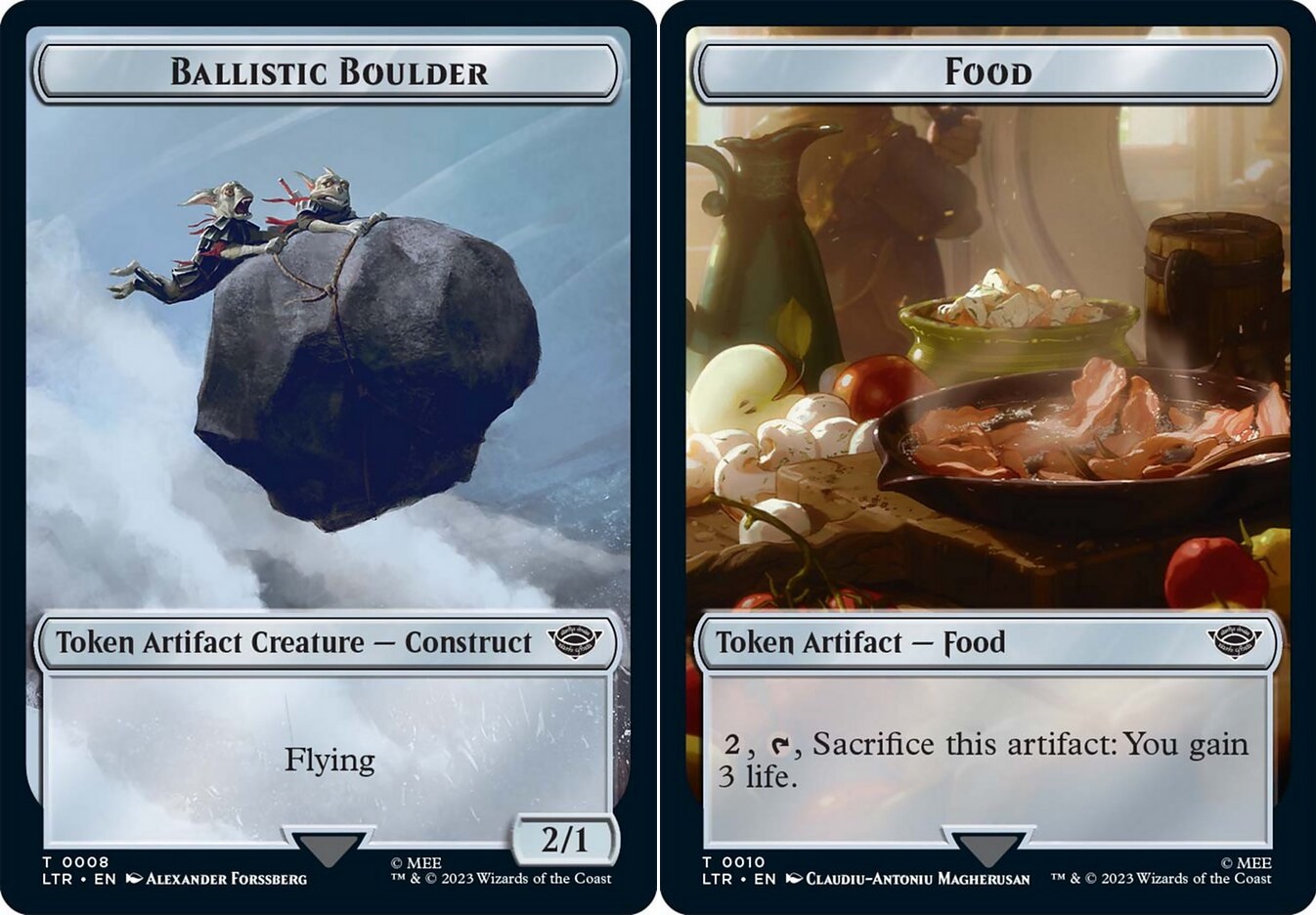 Ballistic Boulder (008) // Food (010) Token (Lord of the Rings : Tales of Middle-Earth)