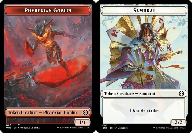 Phyrexian Goblin // Samurai Double-Sided Token