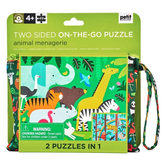 Animal Menagerie Two-Sided On the Go Puzzle