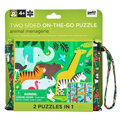 Animal Menagerie Two-Sided On the Go Puzzle