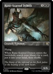 Rune-Scarred Demon (Foil Etched) - Foil