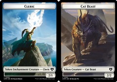 Cleric (0062) // Cat (0061) Beast Double-Sided Token