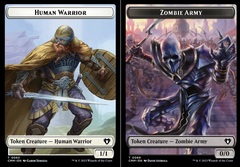 Human Warrior (0063) // Zombie (0069) Army Double-Sided Token