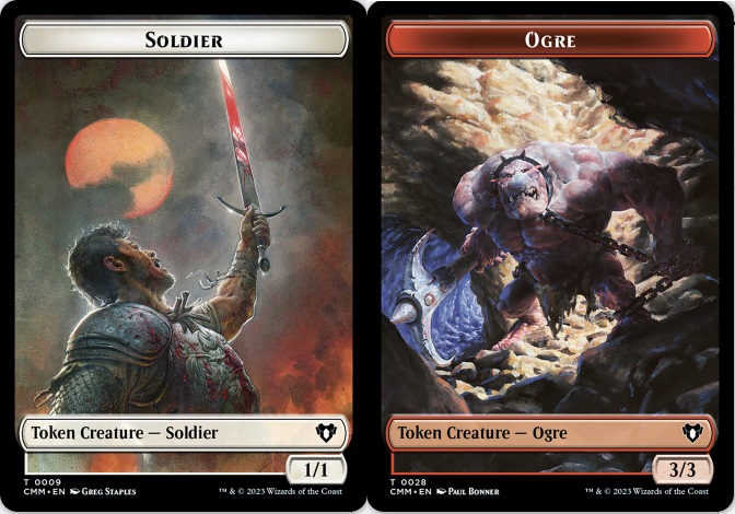 Soldier (0009) // Ogre (0028) Double-Sided Token