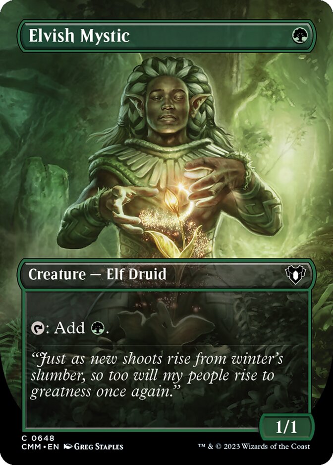 Elvish Mystic - Foil - Borderless