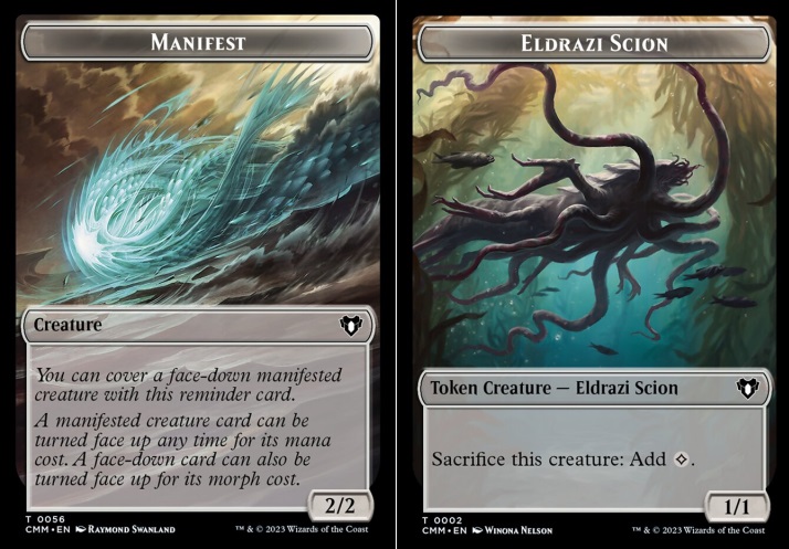 Manifest (0056) // Eldrazi Scion (0002) Double-Sided Token