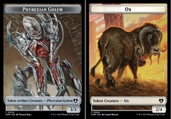 Phyrexian Golem (0076) // Ox (0065) Double-Sided Token