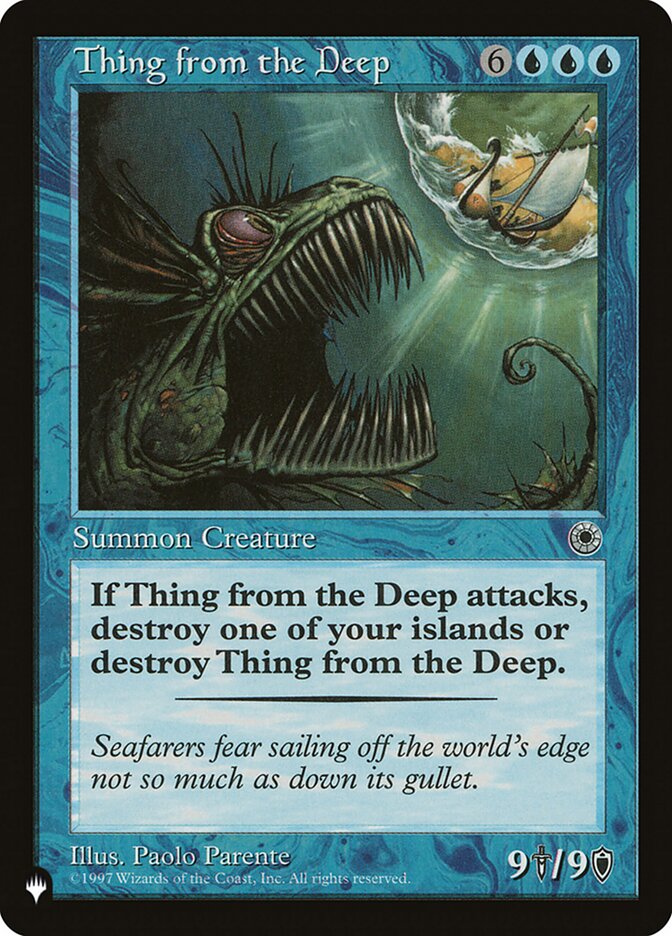 Thing from the Deep - The List