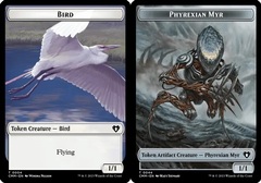 Bird Token (0004) // Phyrexian Myr Token (0044) - Foil