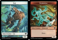 Cat (0005) // Elemental (0024) Double-Sided Token - Foil