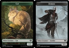 Cat Token (0030) // Zombie Token (0019) - Foil