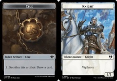 Clue Token (0040) // Knight Token (0007) - Foil