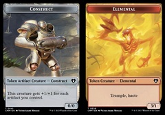 Construct Token (0041) // Elemental Token (0026) - Foil