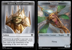 Emblem - Daretti, Scrap Savant (0051) // Thopter (0047) Double-Sided Token - Foil