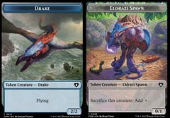 Drake (0012) // Eldrazi Spawn (0003) Double-Sided Token - Foil