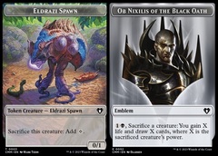Eldrazi Spawn (0003) // Emblem - Ob Nixilis of the Black Oath (0052) Double-Sided Token - Foil