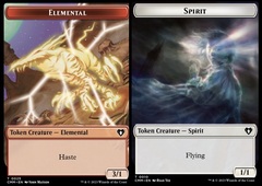 Elemental Token (0025) // Spirit Token (0010) - Foil