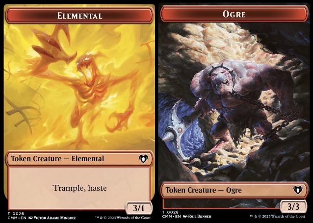 Elemental (0026) // Ogre (0028) Double-Sided Token - Foil