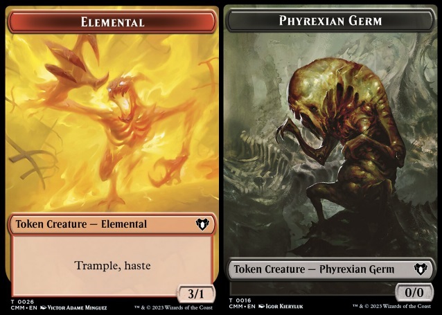 Elemental (0026) // Phyrexian Germ (0016) Double-Sided Token - Foil