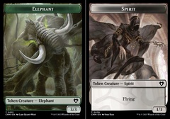 Elephant (0031) // Spirit (0039) Double-Sided Token - Foil