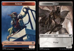 Goblin (0027) // Spirit (0039) Double-Sided Token - Foil